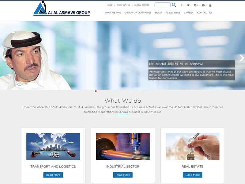 AJ Group Infobahn website works