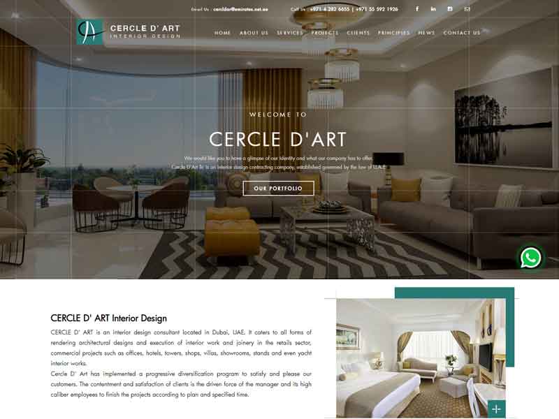 Cercle D'Art Interior Design - Infobahn Website Work