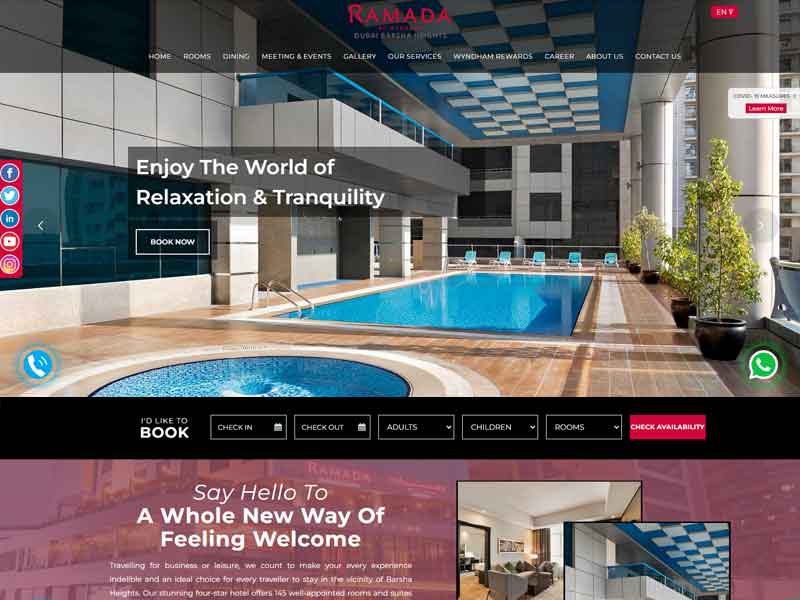 Ramada Hotel Infobahn Website Work