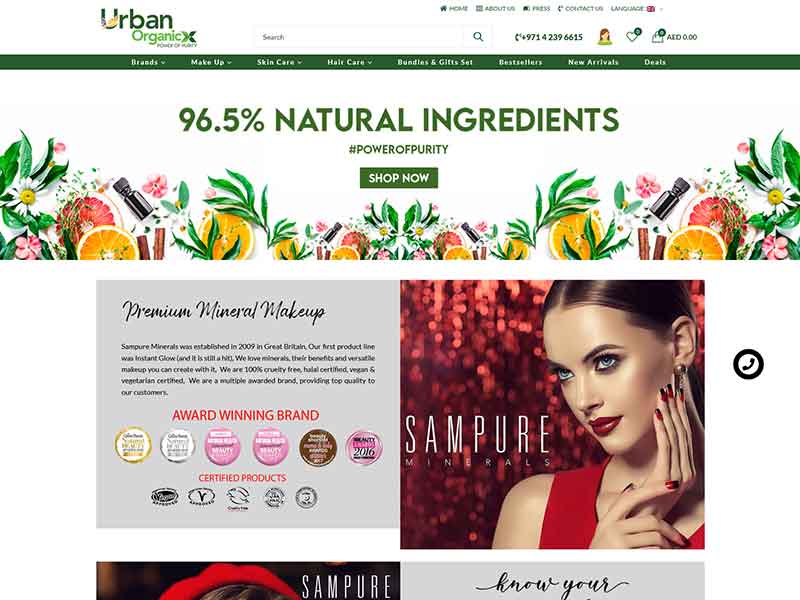 Urban Organicx - Infobahn E-commerce Website Work